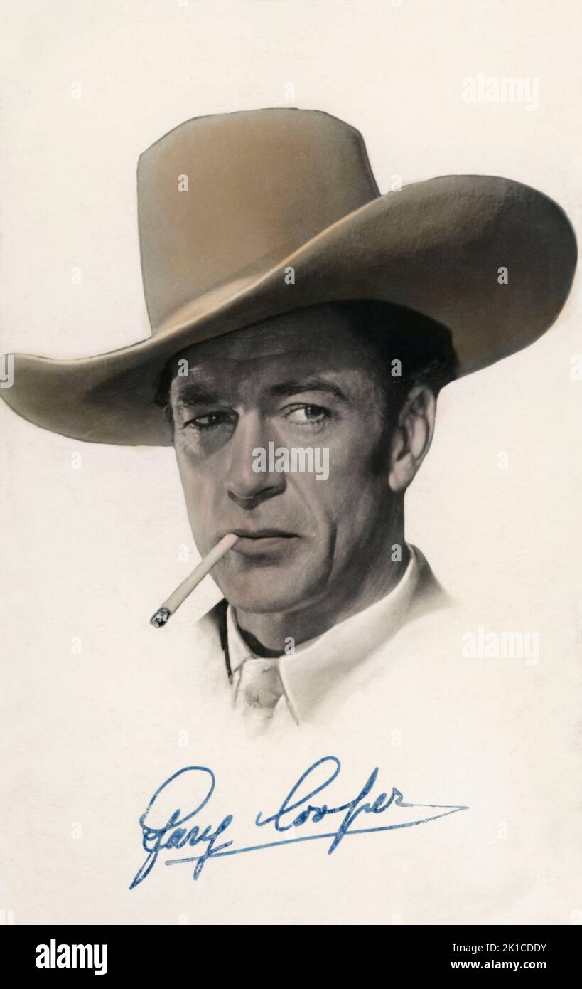 Gary Cooper (1901-1961), actor de cine estadounidense. Stock Photo