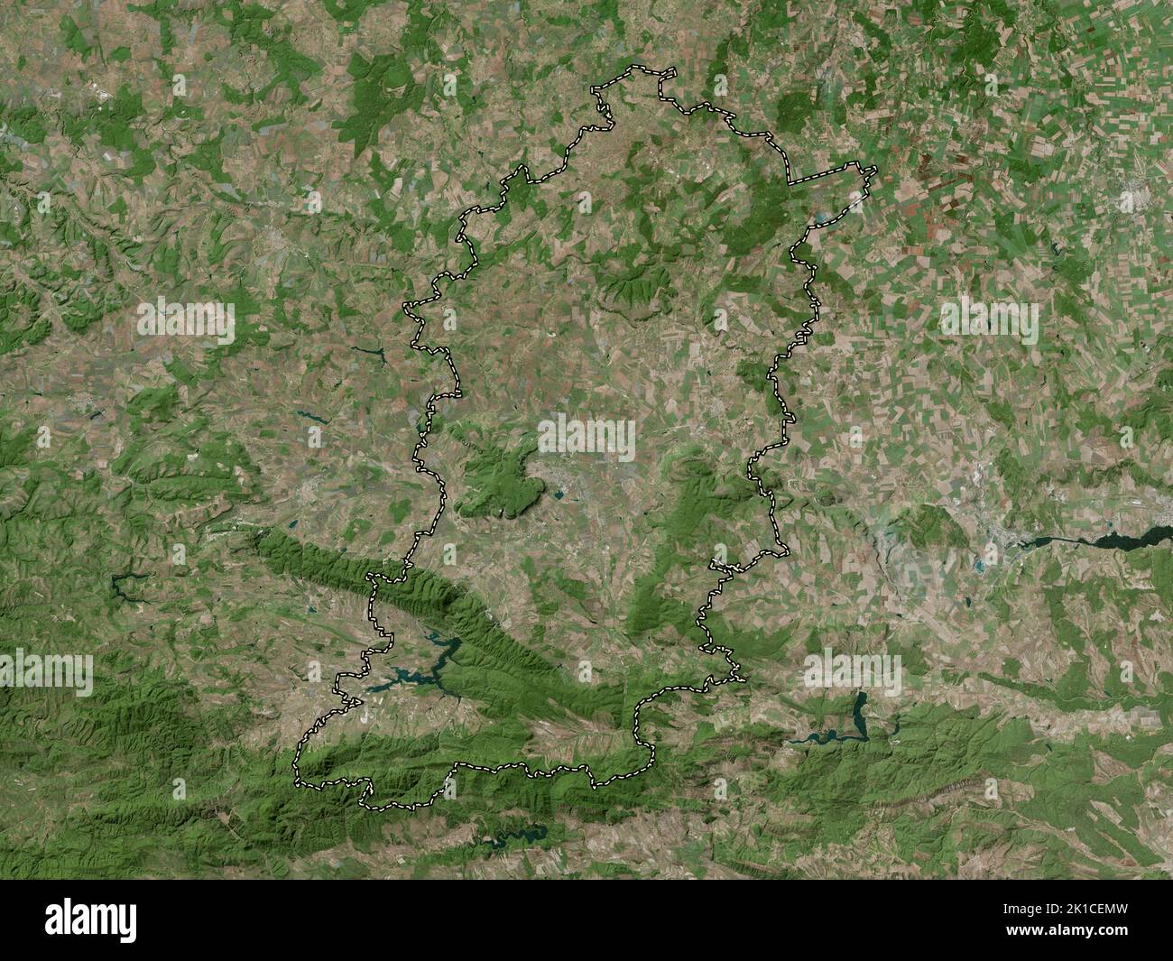 Shumen, province of Bulgaria. High resolution satellite map Stock Photo ...