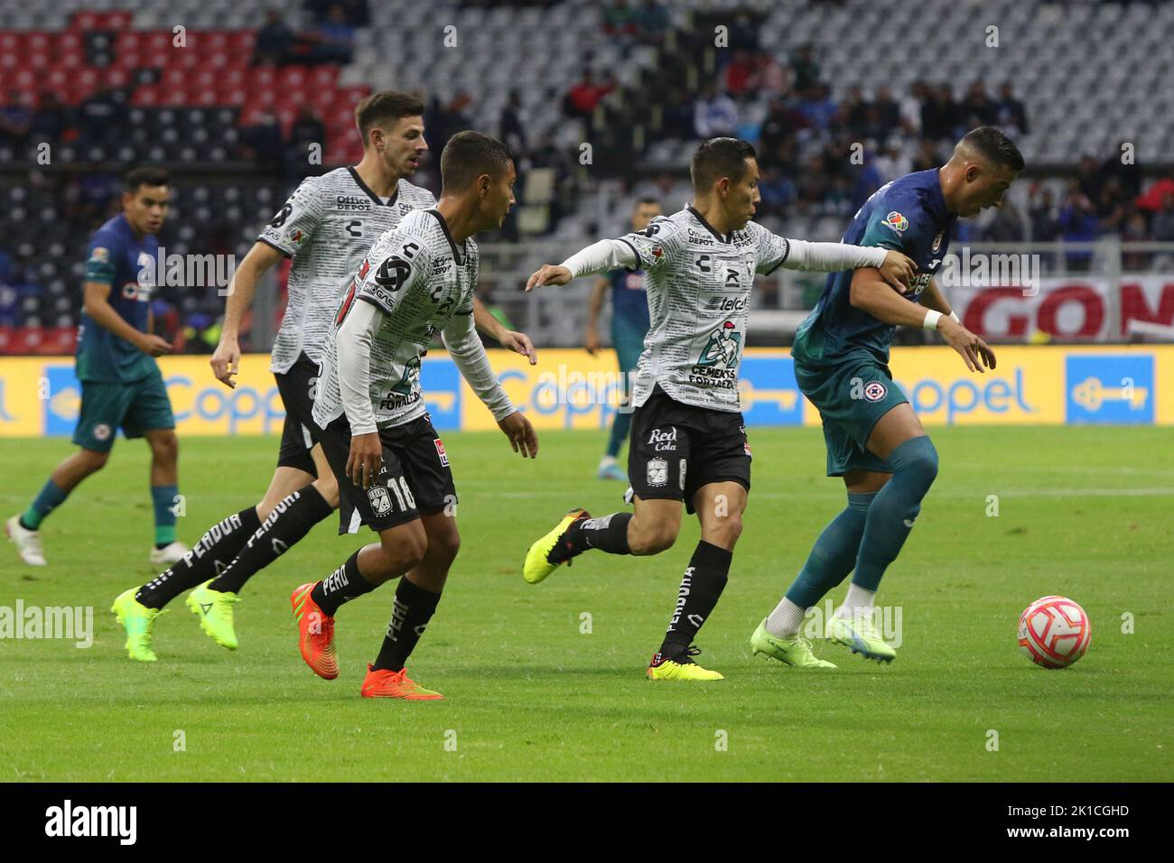 Mexico City, Mexico. 16th Sep, 2022. (L) Ramiro Funes Mori of Cruz Azul