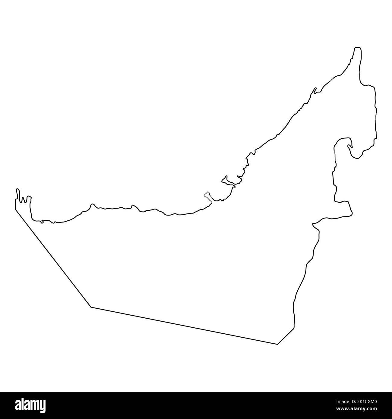 United arab emirates map icon, geography blank concept, isolated 