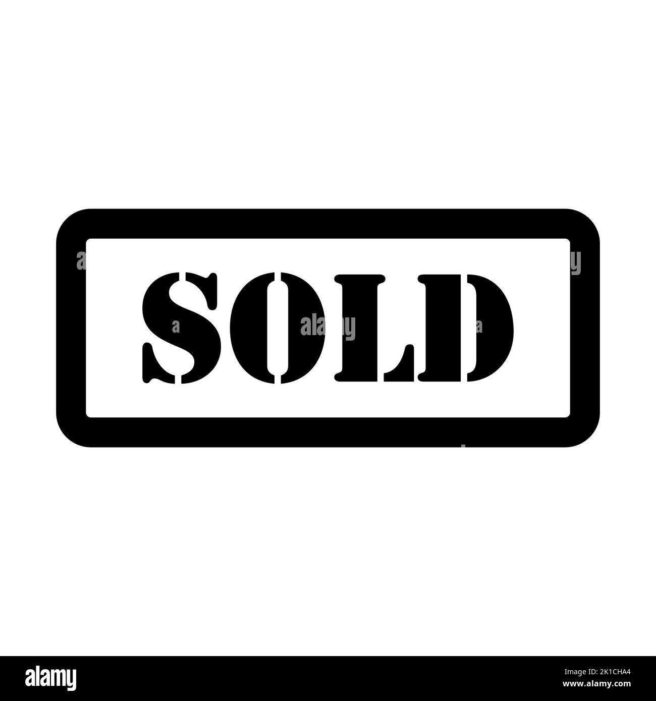 Sold out stamp symbol, label sticker sign button, text banner vector illustration . Stock Vector