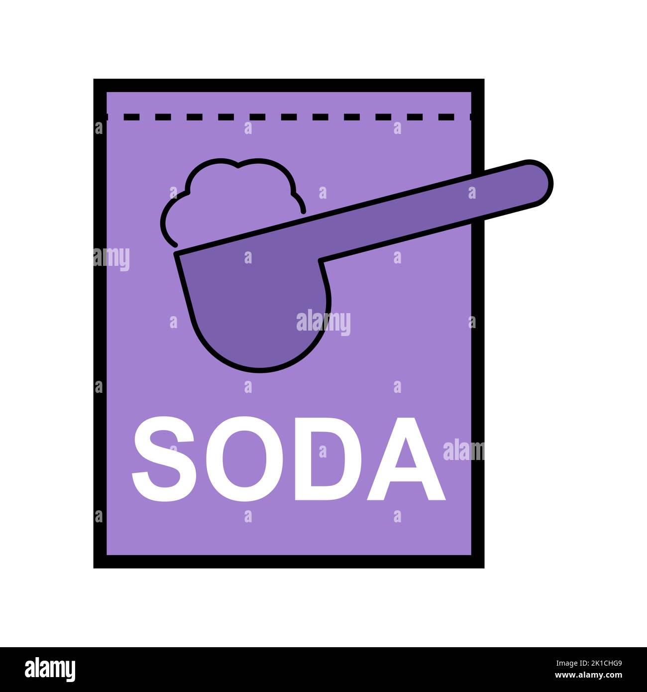 Baking soda ingredient icon, cook food design symbol, bakery product