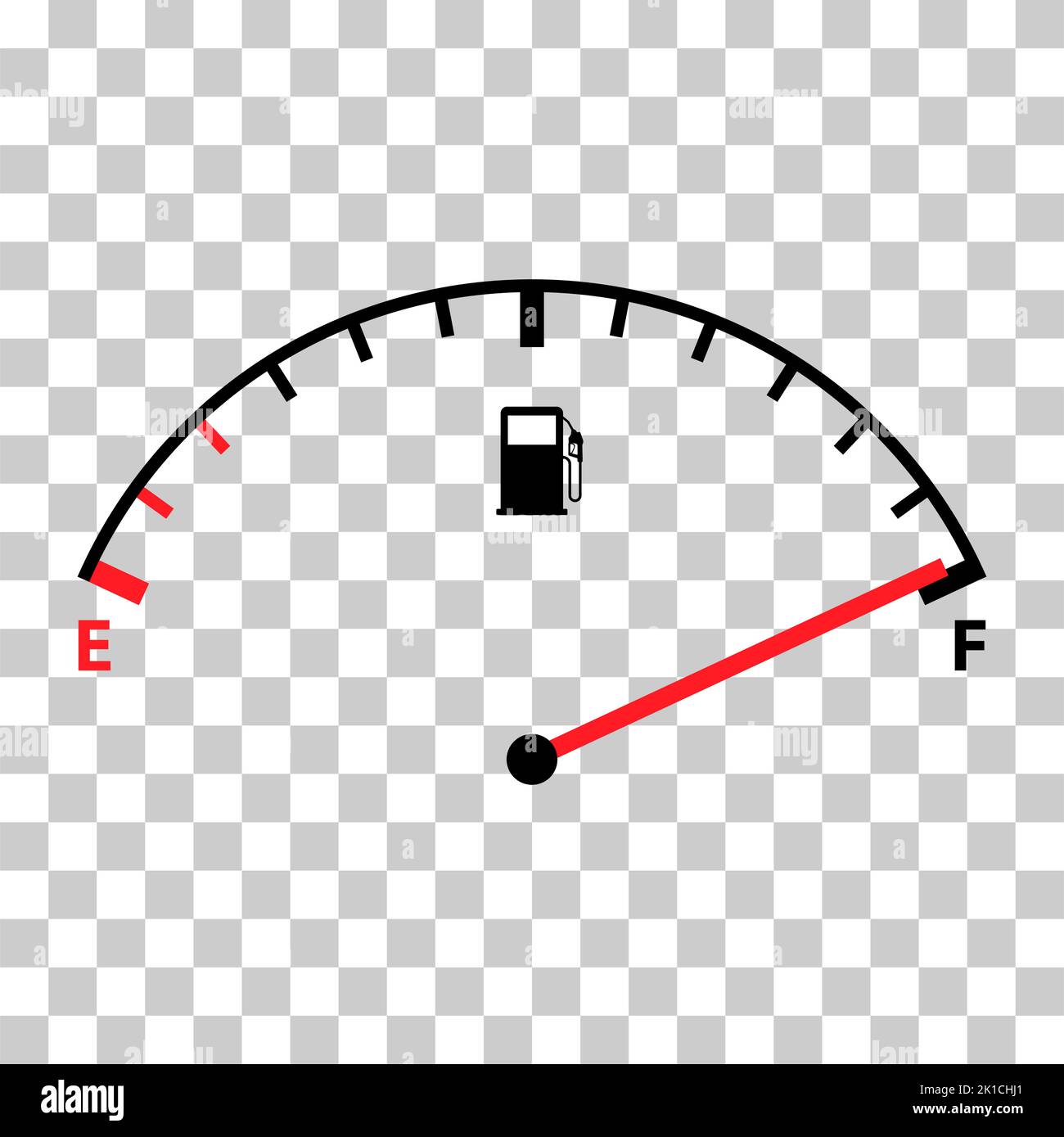 Fuel car indicator icon, gauge petrol automobile meter symbol, control