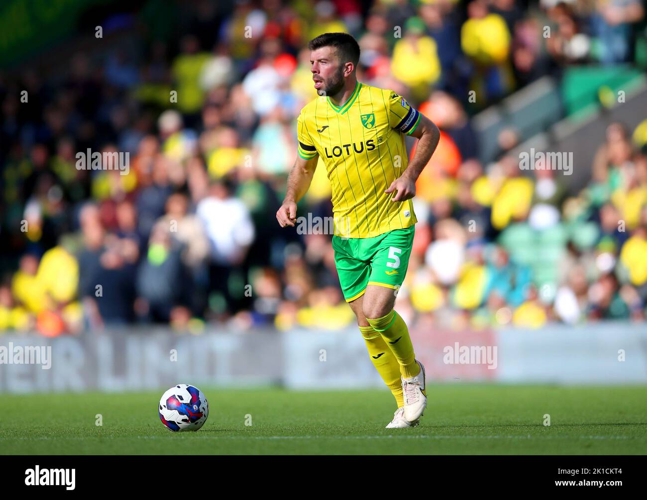 Norwich City's Grant Hanley during the Sky Bet Championship match at Carrow Road, Norwich. Picture date: Saturday September 17, 2022. Stock Photo