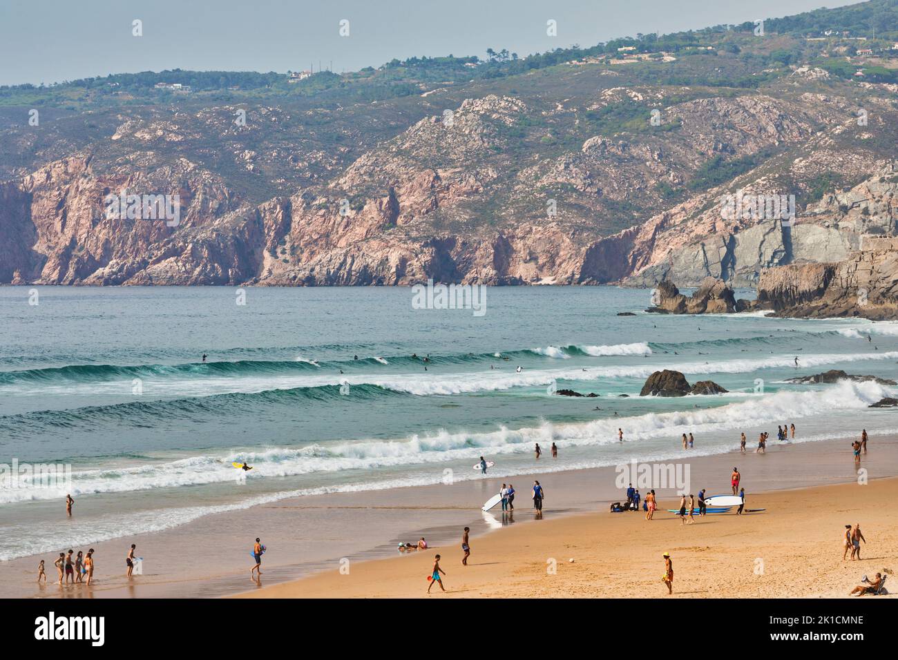 Praia do Guincho or Guincho Beach, Lisbon District, Portuguese Riviera, Portugal. Stock Photo