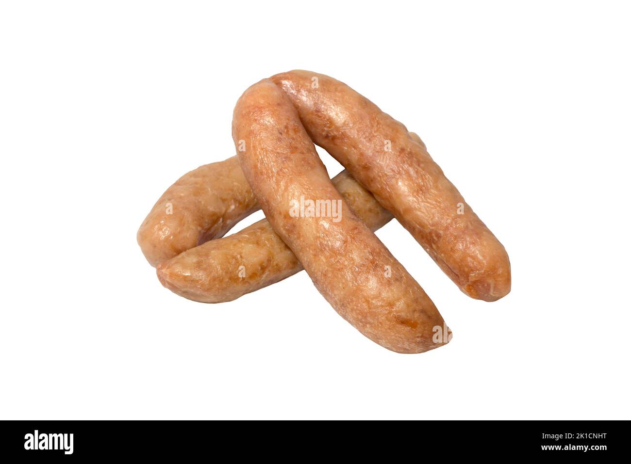 Chinese sausage asian flavour food isolated on a white background Stock