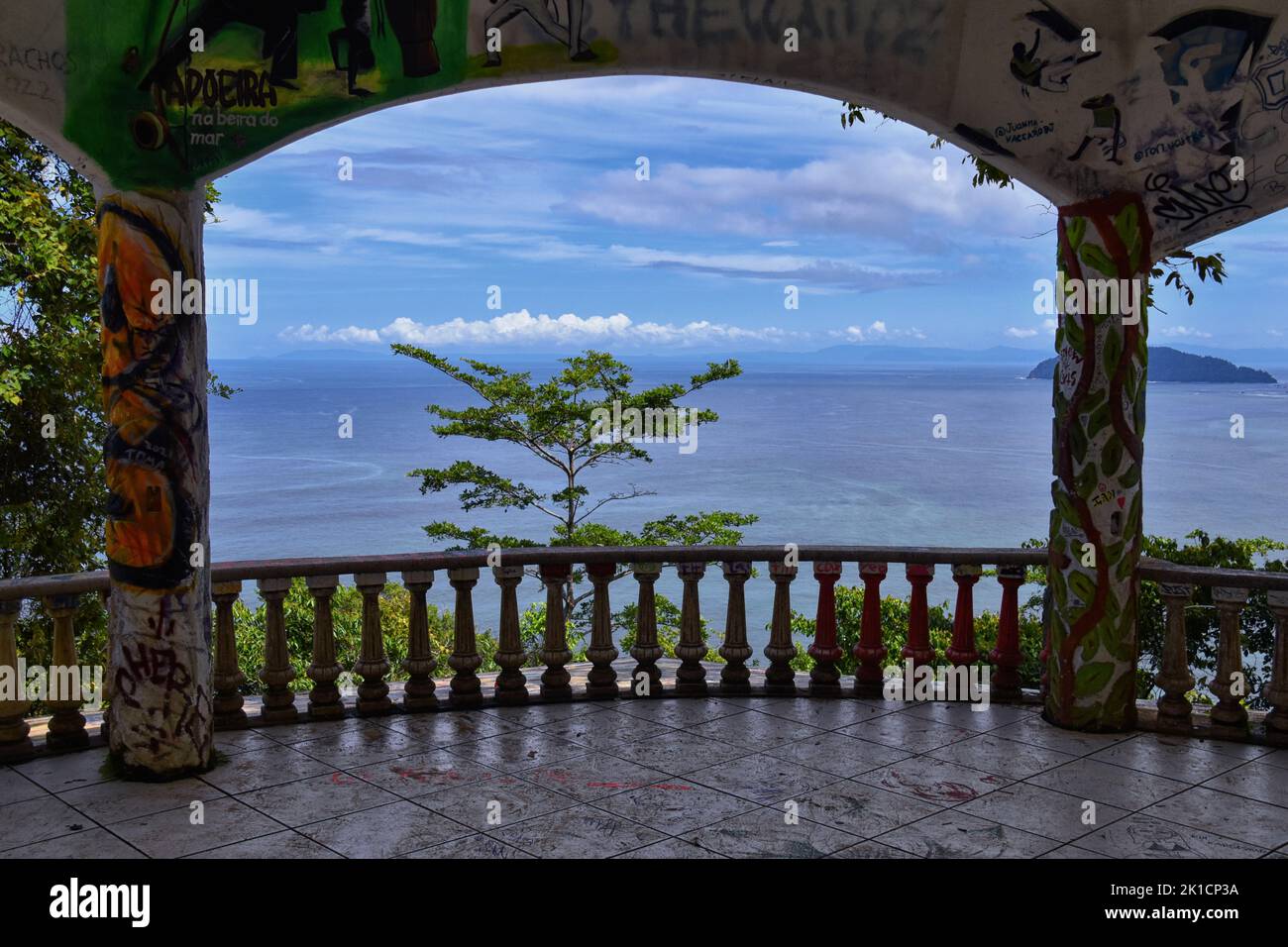 Jaco beach, ocean, city and views, Costa Rica from El Miro Ruins
