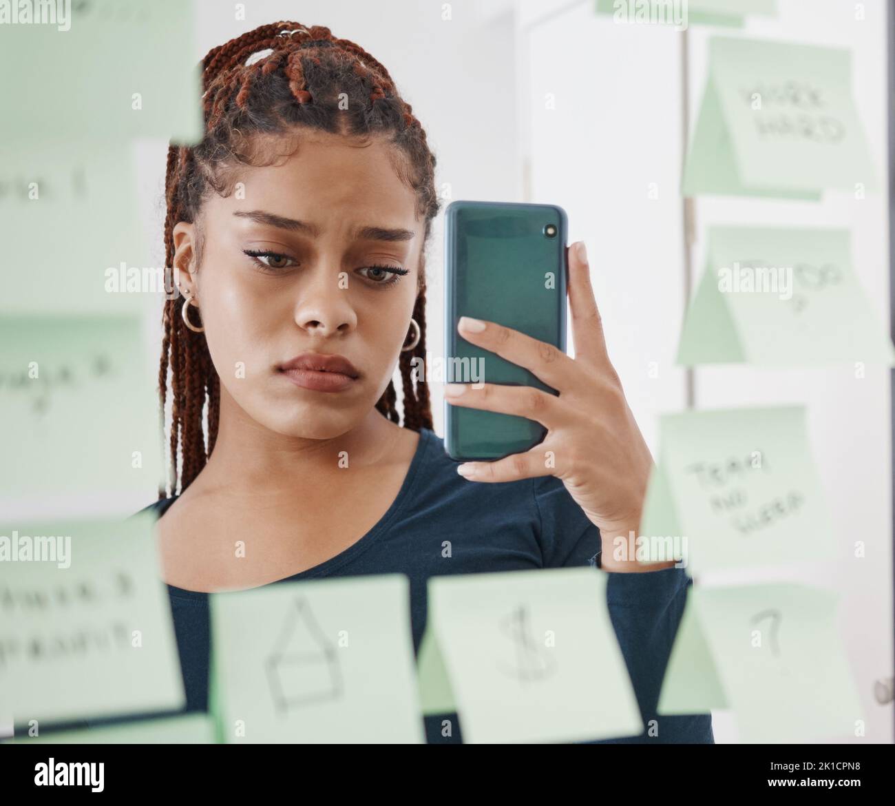 Famous internet influencer filming agenda review while at home in studio.  Popular social media star doing notebook recommendation video while  presenting product to audience Stock Photo - Alamy