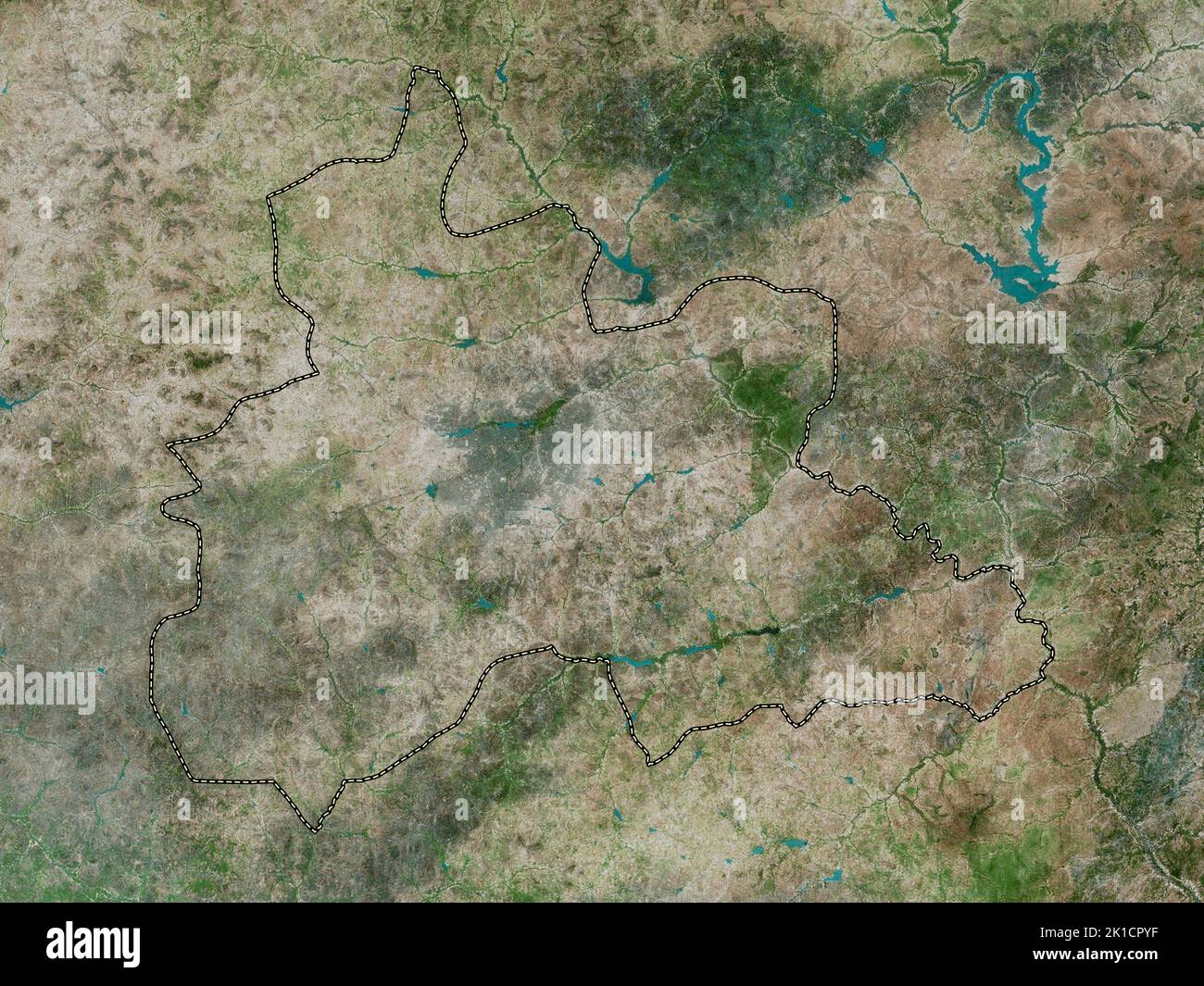 Centre, region of Burkina Faso. High resolution satellite map Stock