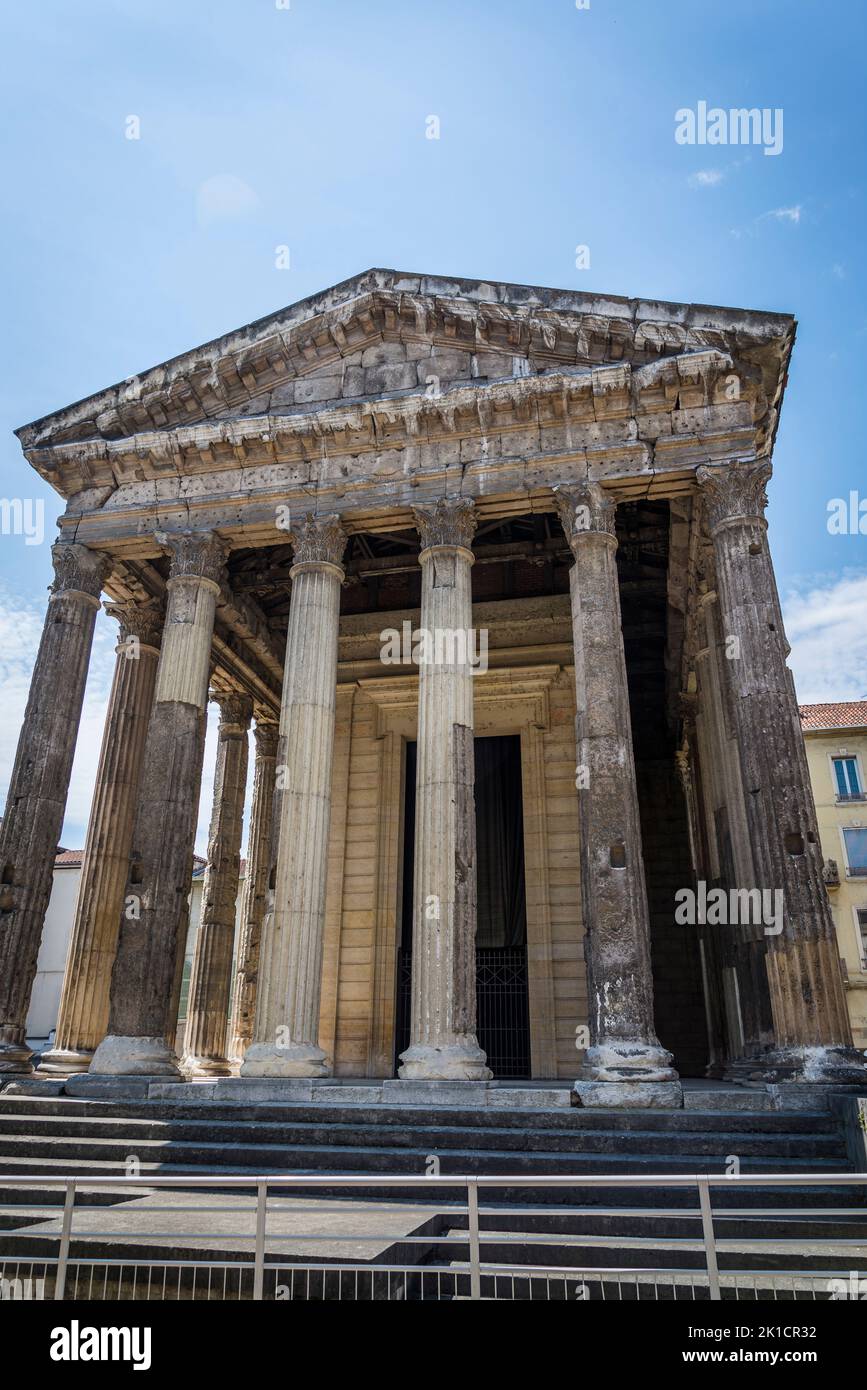 Temple of Augustus and Livia, an original Roman temple, Vienne, France Stock Photo Alamy