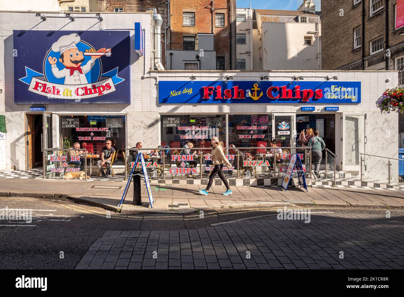 Brighton, September 17th 2022: A fish and chip shop in Brighton's Preston Street Stock Photo