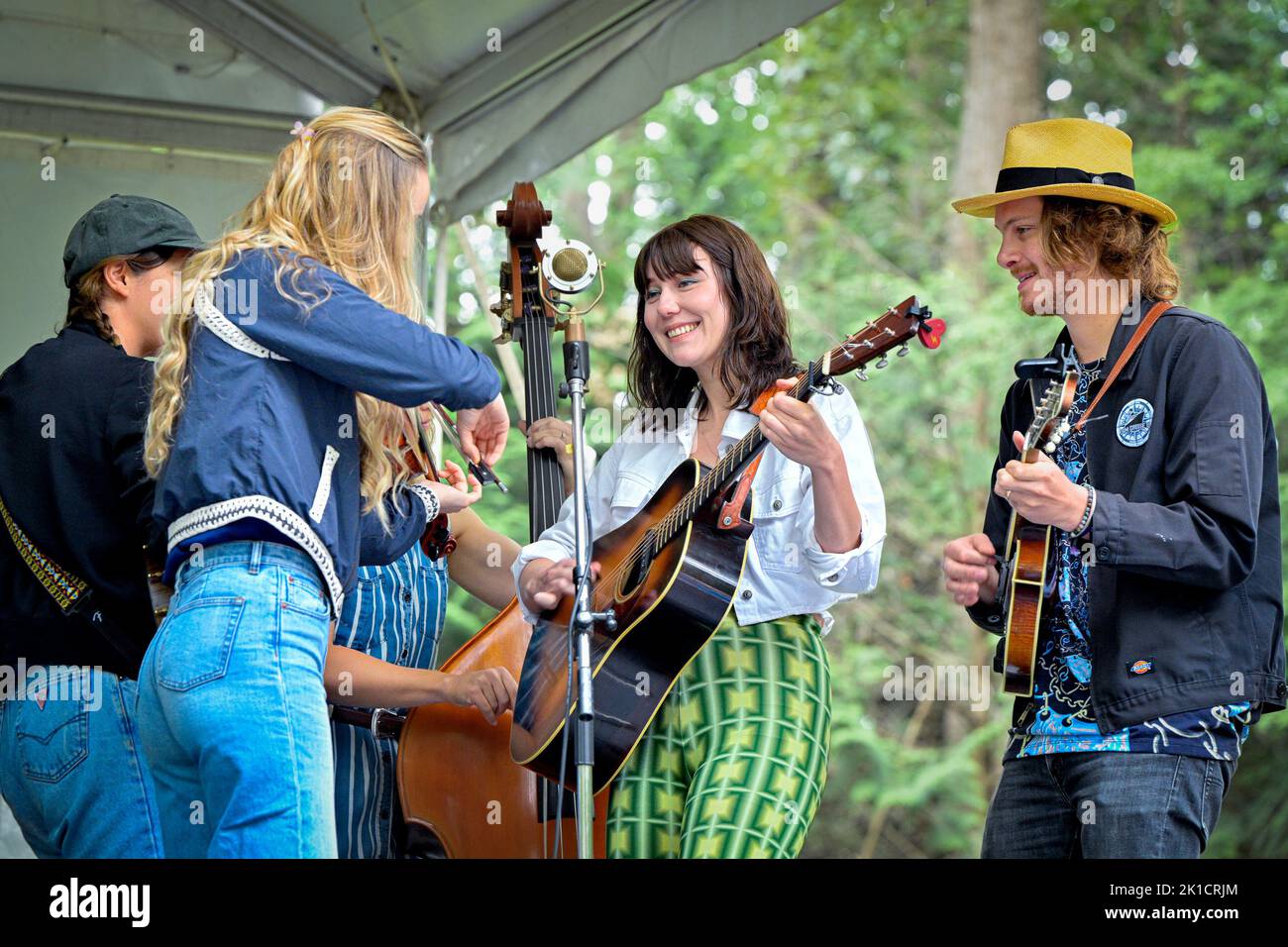 Molly Tuttle, Vancouver Folk Music Festival, Vancouver, British Columbia, Canada Stock Photo