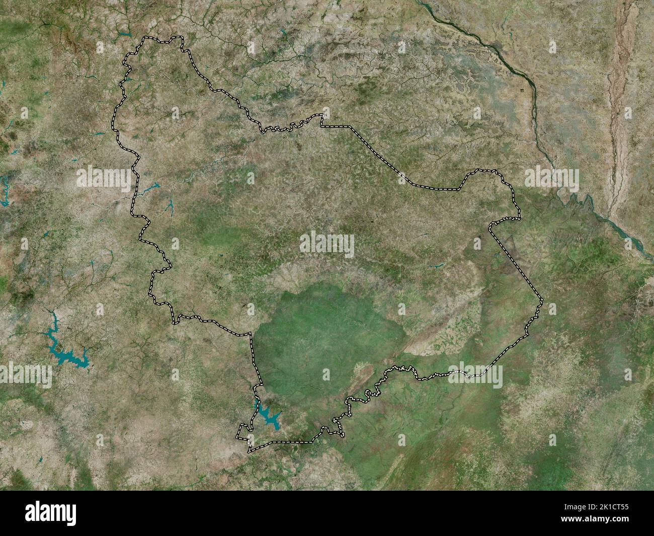 Est, region of Burkina Faso. High resolution satellite map Stock Photo