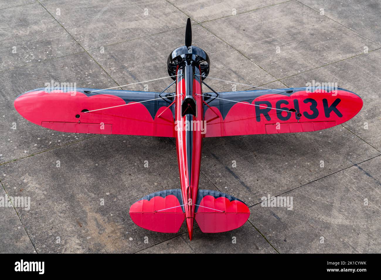 Stunning, fully restored, Travel Air Type R Mystery Ship Racing Aircraft Stock Photo