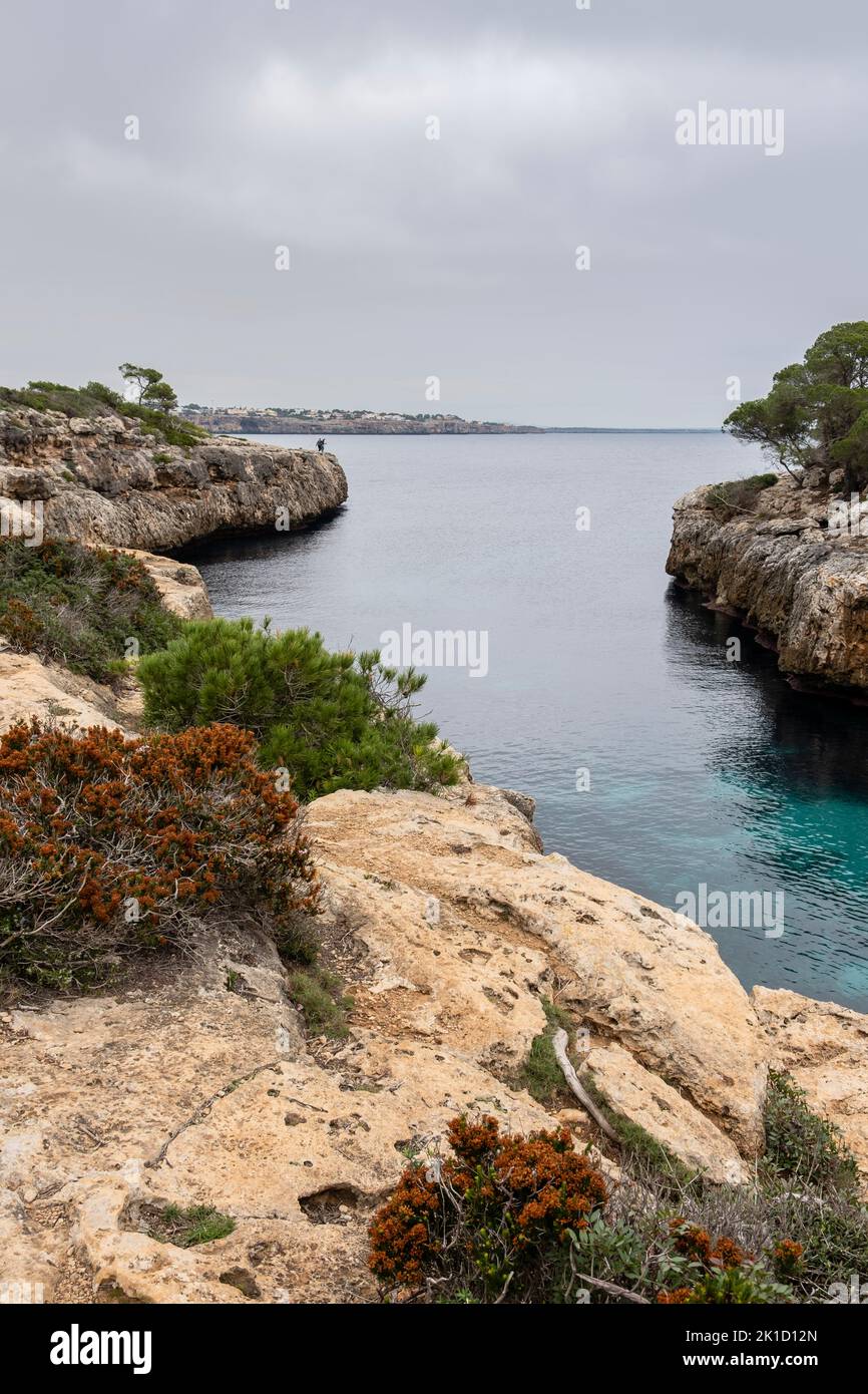 Cala Beltrán, Llucmajor, Mallorca, Balearic Islands, Spain. Stock Photo