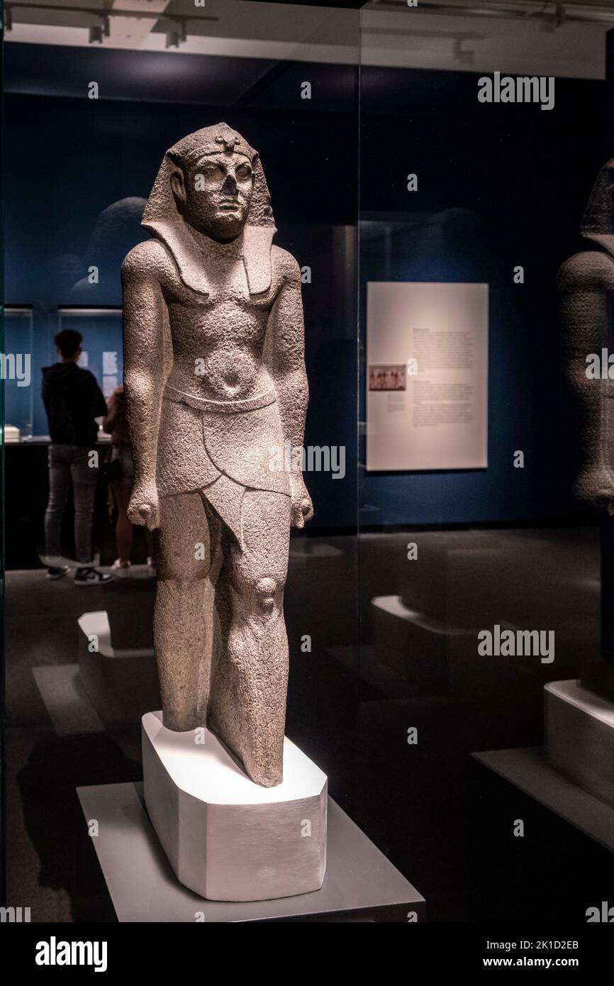 Unfinished statue of a Ptolemaic pharaoh, basalt, Ptolemaic dynasty