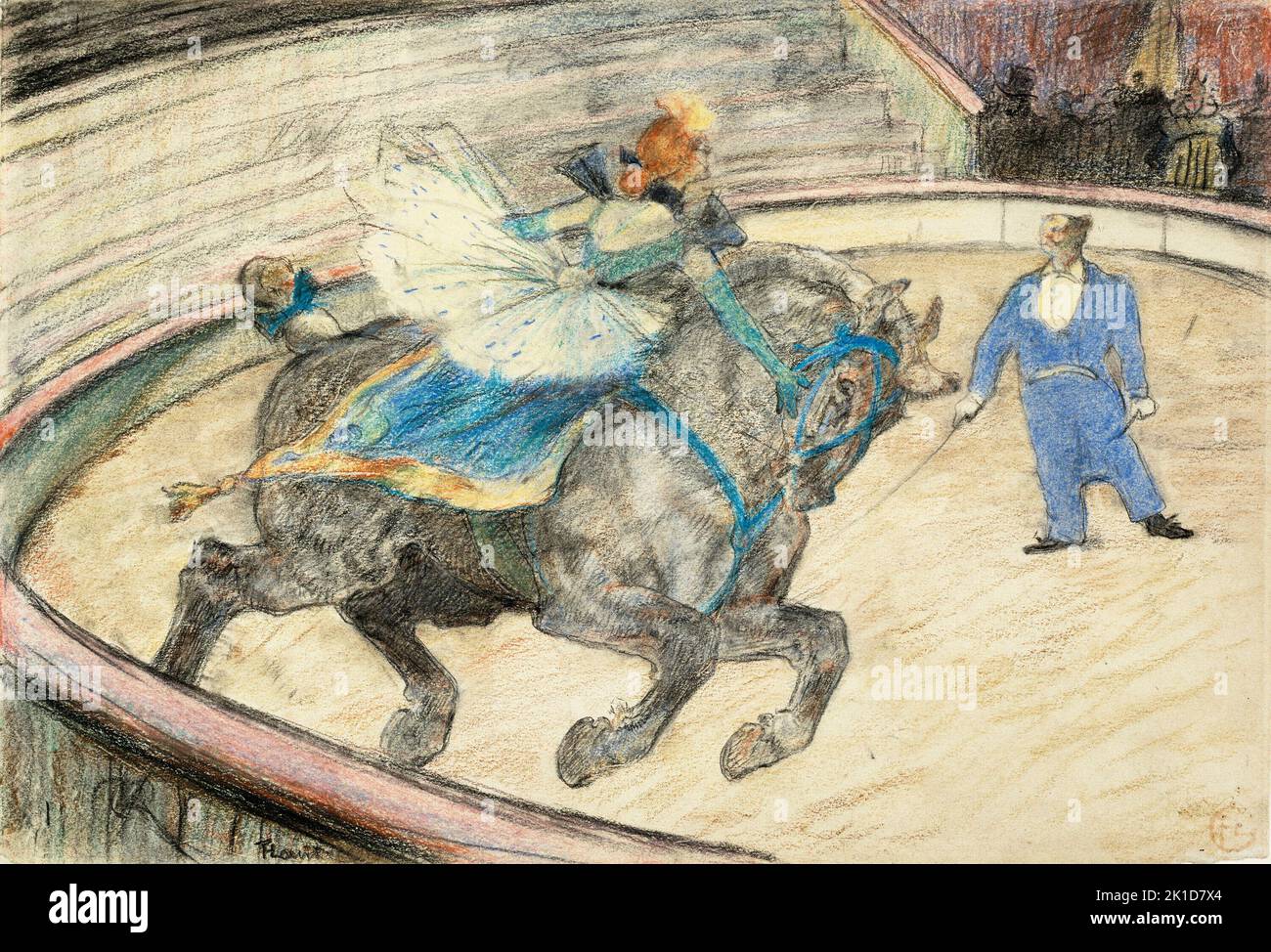 At the Circus Work in the Ring. Henri de ToulouseLautrec. Charcoal