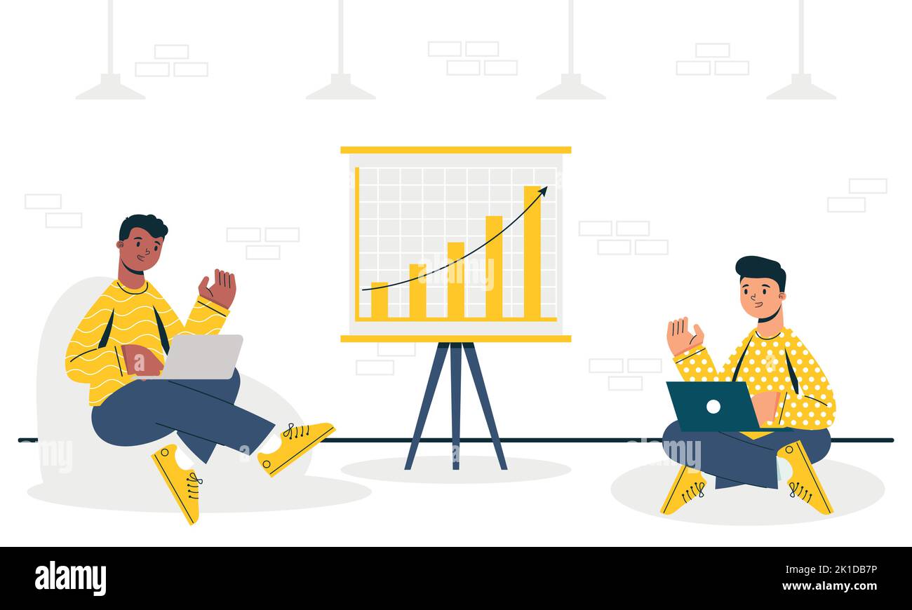 men with statistics marketing characters Stock Vector Image & Art - Alamy