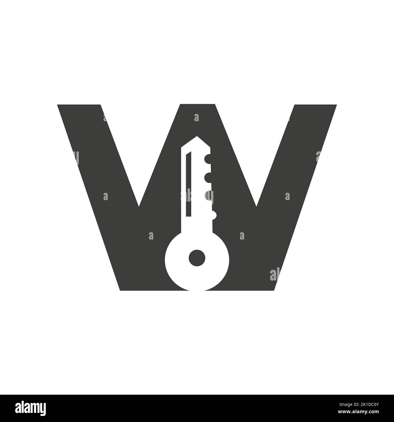 Letter W Key Logo Combine With House Locker Key For Real Estate and ...