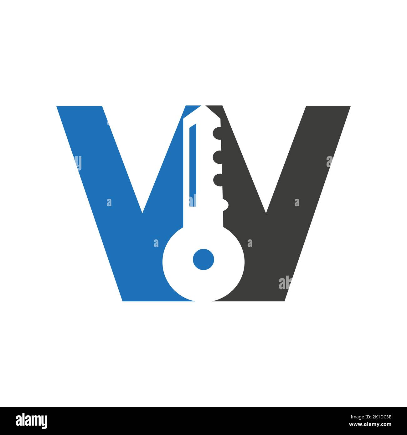 Letter W Key Logo Combine With House Locker Key For Real Estate and ...