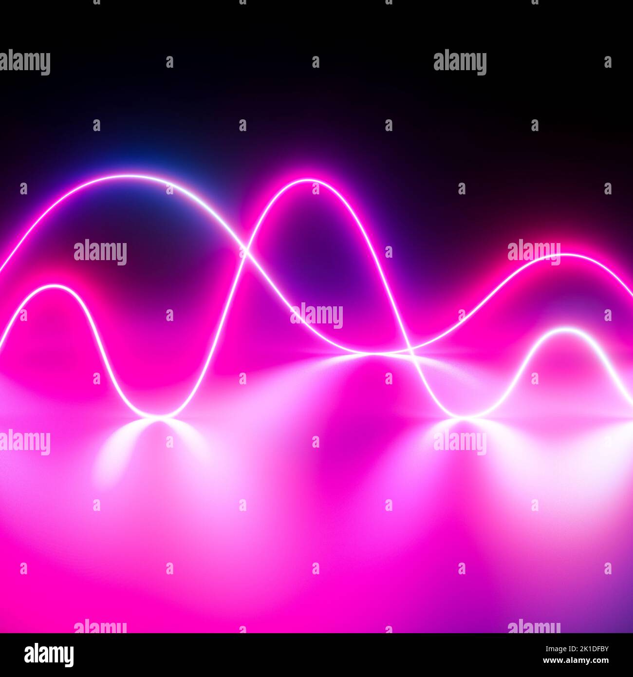 3d render, neon light, laser show, impulse, chart, ultraviolet spectrum