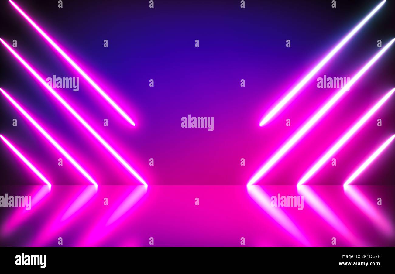 Neon Background Abstract Blue And Pink with Light Shapes line diagonals ...