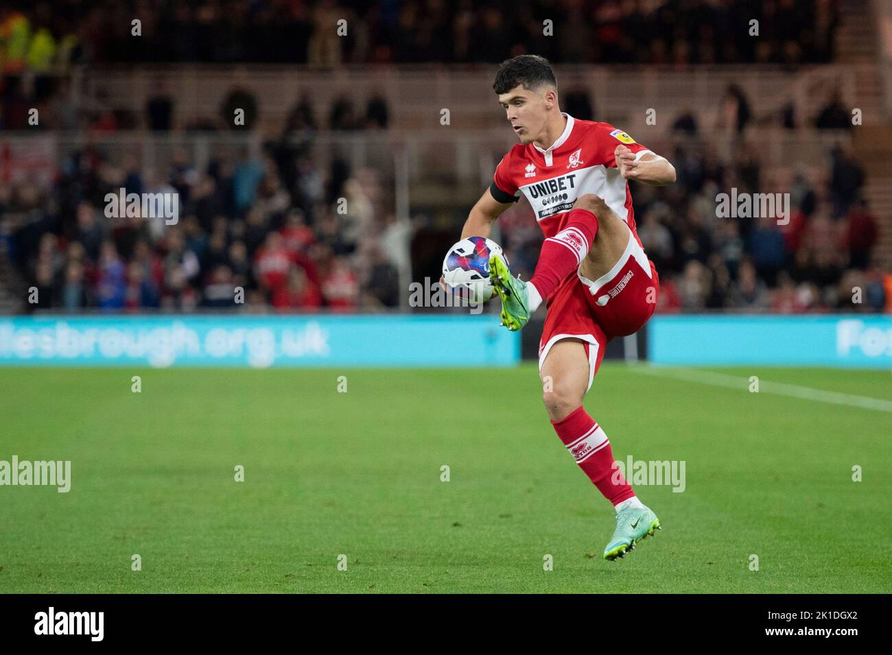 Middlesbrough's Ryan Giles controls the ball during the Sky Bet Championship match between Middlesbrough and Rotherham United at the Riverside Stadium, Middlesbrough on Saturday 17th September 2022. (Credit: Trevor Wilkinson | MI News) Credit: MI News & Sport /Alamy Live News Stock Photo
