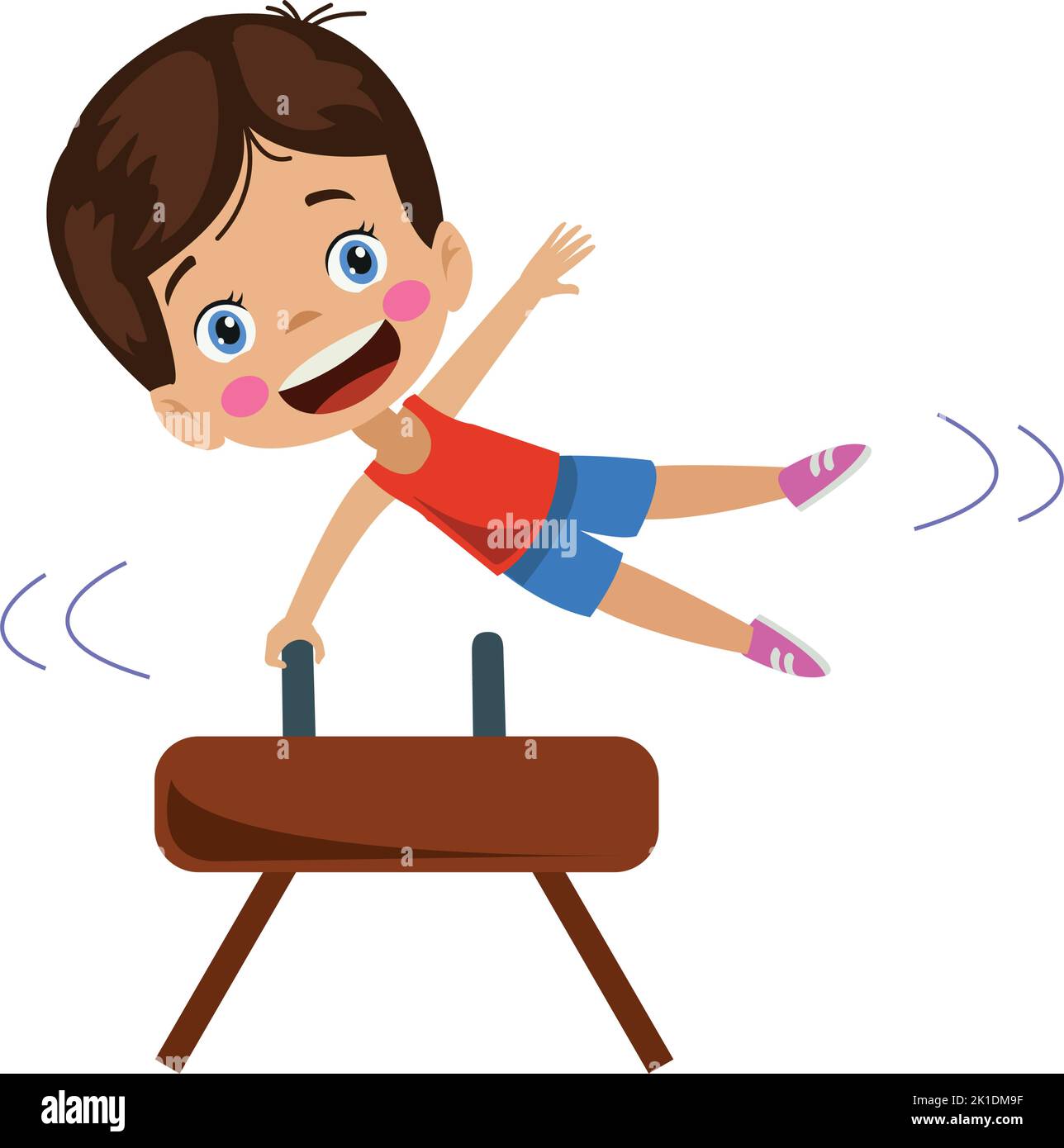 Boys Gymnastics Cartoon