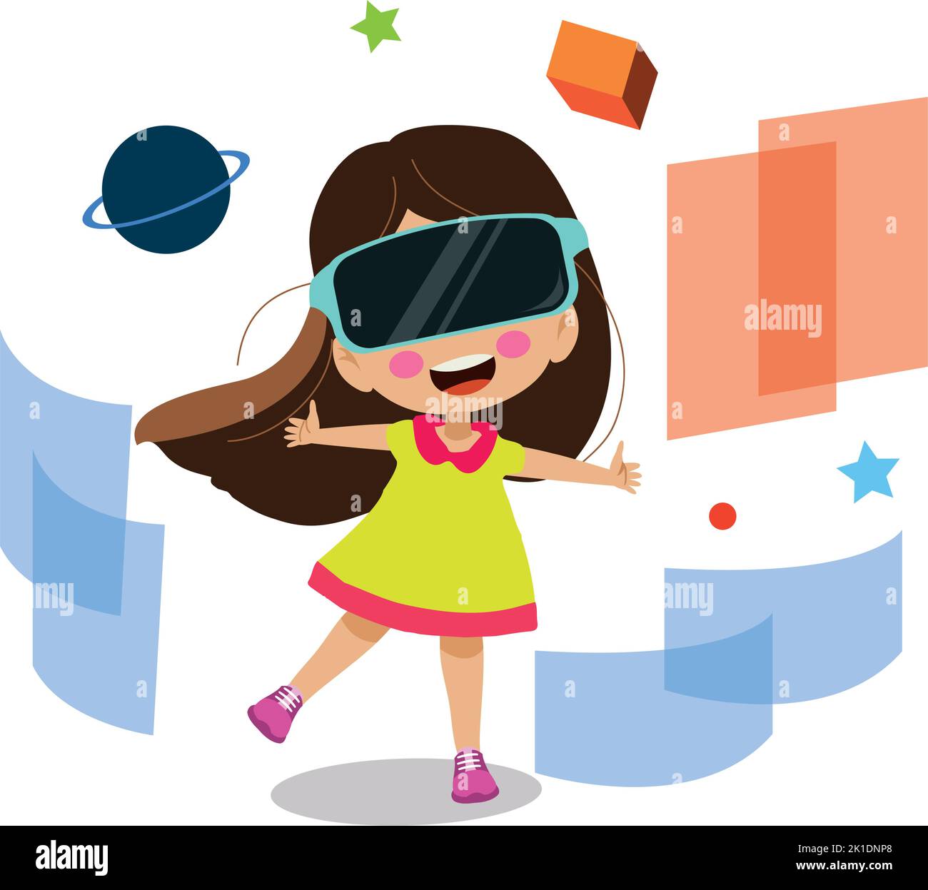Girl wearing glasses Stock Vector Images - Alamy