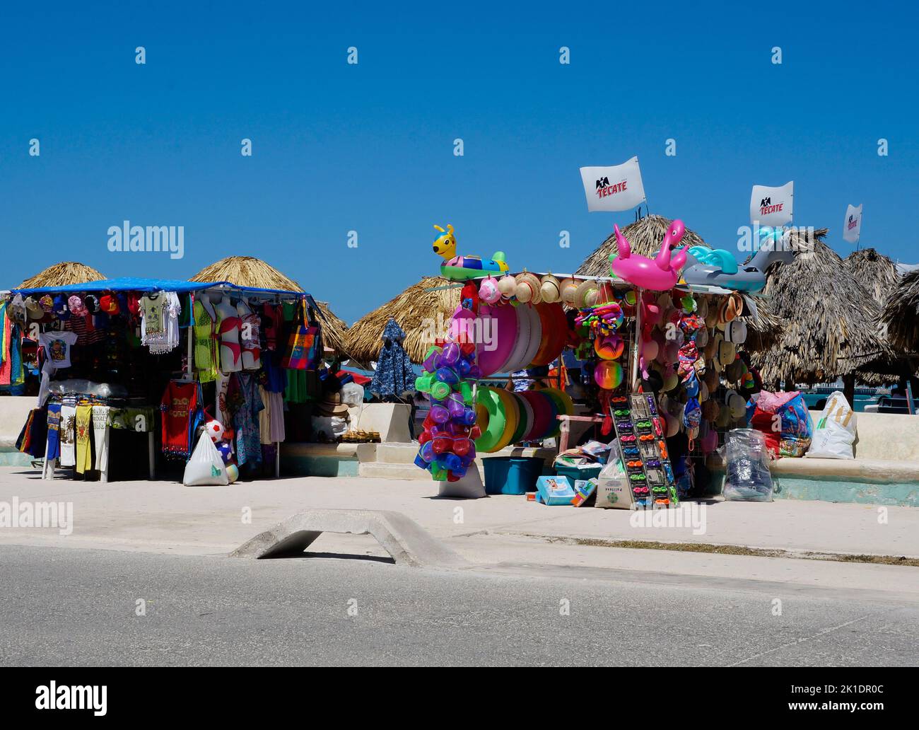 On the boardwalk at Progreso, Yucatan, Mexico Stock Photo Alamy