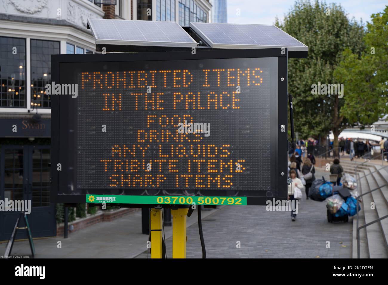 Respect The Queue Prohibited items in the palace hi-res stock photography and images - Alamy