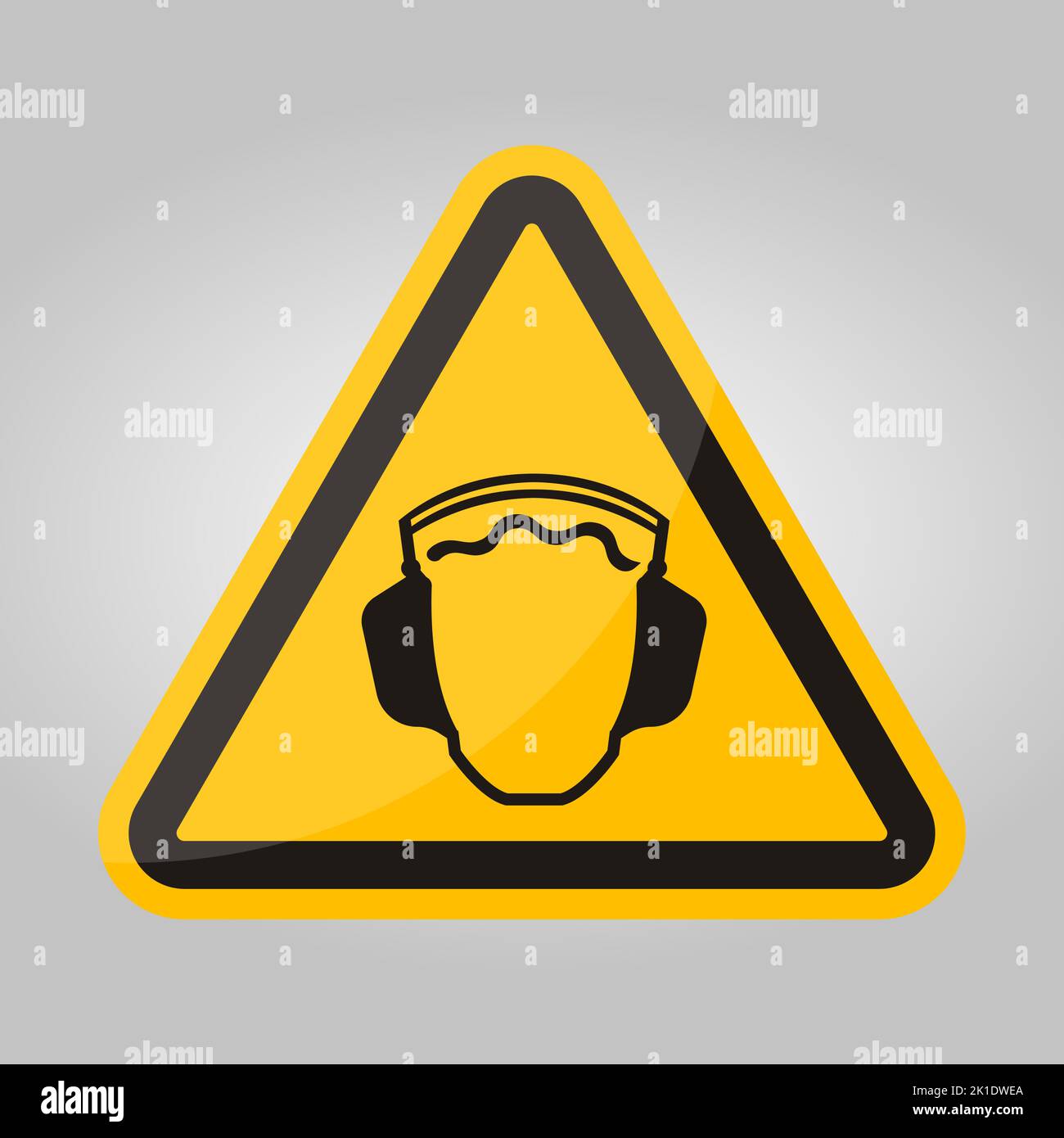 Hearing Protection Symbol Floor Sign Stock Vector Image & Art Alamy