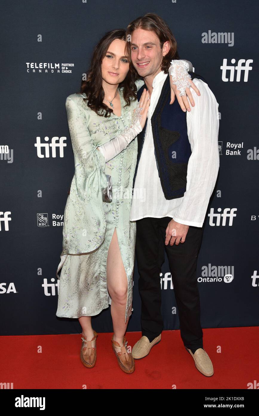 Andreja Pejic and Igor Pejic arrive at the premiere of Dalíland during