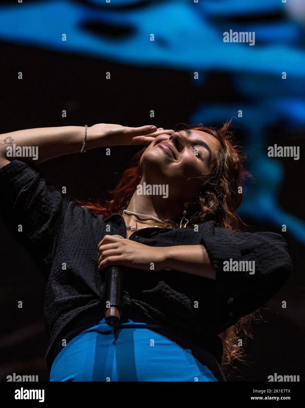 Alessia Cara performs on the Bacardi Stage during day two of the Life