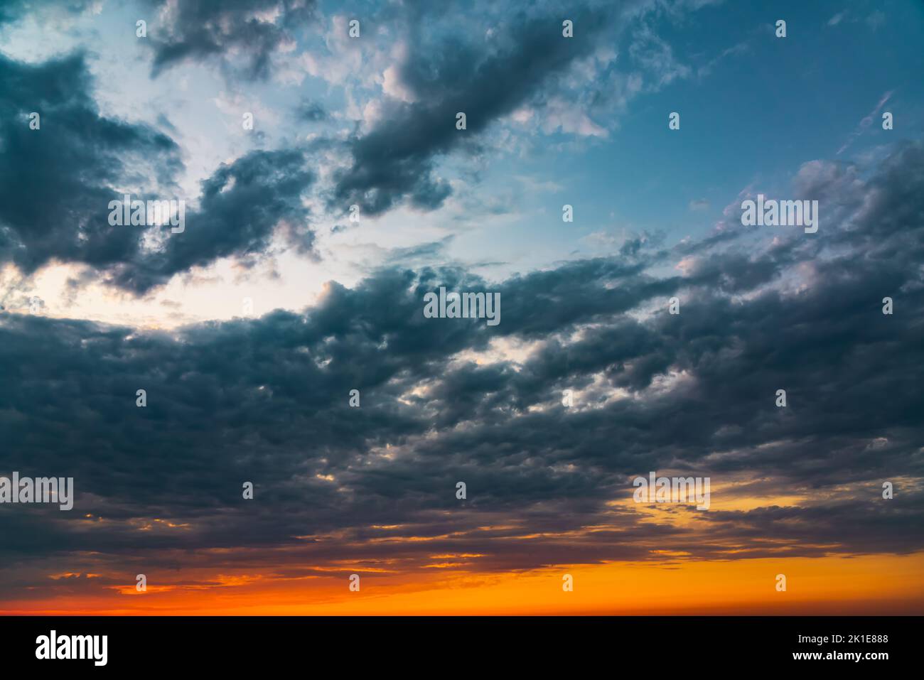 Beautiful sunset sky with clouds Stock Photo - Alamy