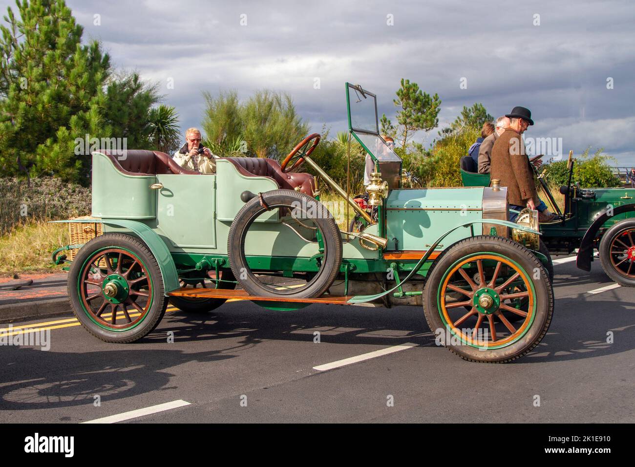 1910 Southport Built VULCAN jalopy; on display at the Southport Classic car and Speed event on the seafront promenade. UK Stock Photo