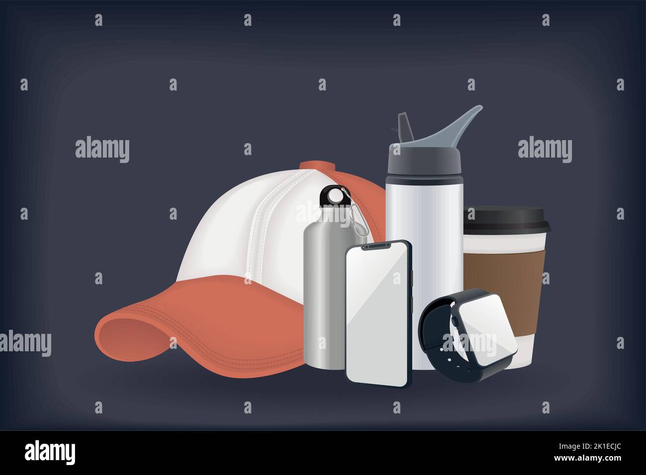 six mockup products set icons Stock Vector Image & Art - Alamy