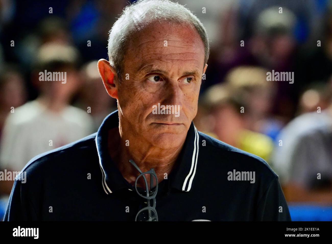 Vigevano, Italy. 17th Sep, 2022. Ettore Messina, head coach EA7 Emporio