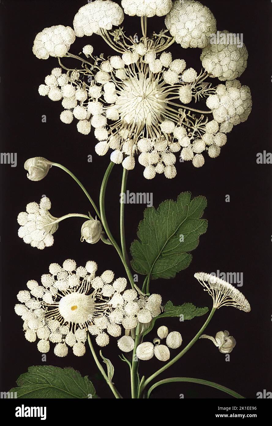 The beautiful detailed blooms of the Queen Anne's Lace flower, white