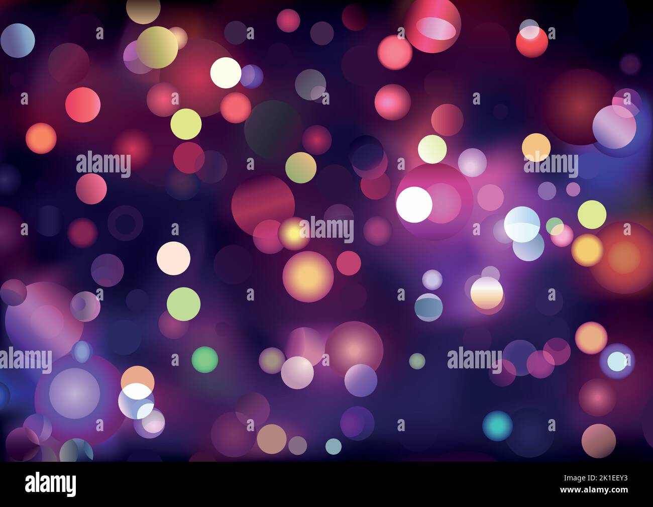 Colorful Christmas Lights with Bokeh Effect Stock Vector Image & Art