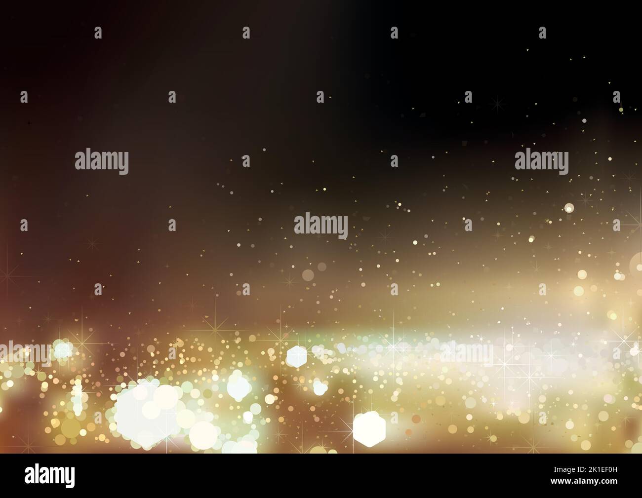 Christmas Sparkling Background with Golden Bokeh Effect Stock Vector ...