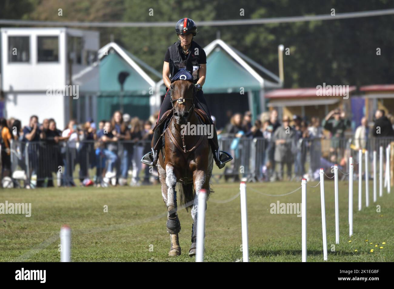 Arianna Schivo (ITA) riding Quefira de l'Ormeau during the crosscountry course of the