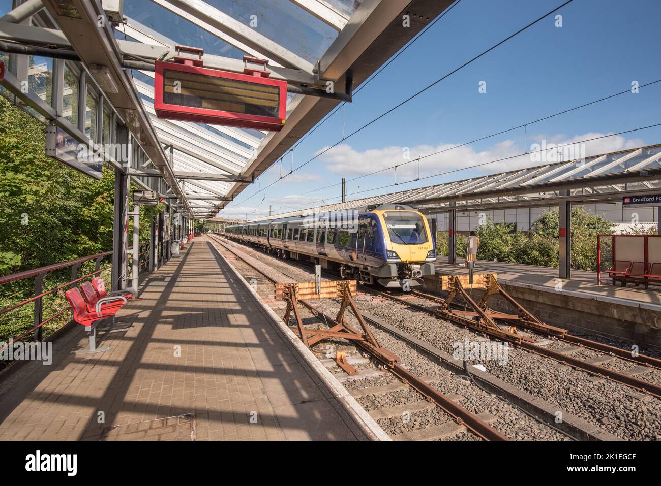 Northern Rail train parked up at Forster Square station in Bradford