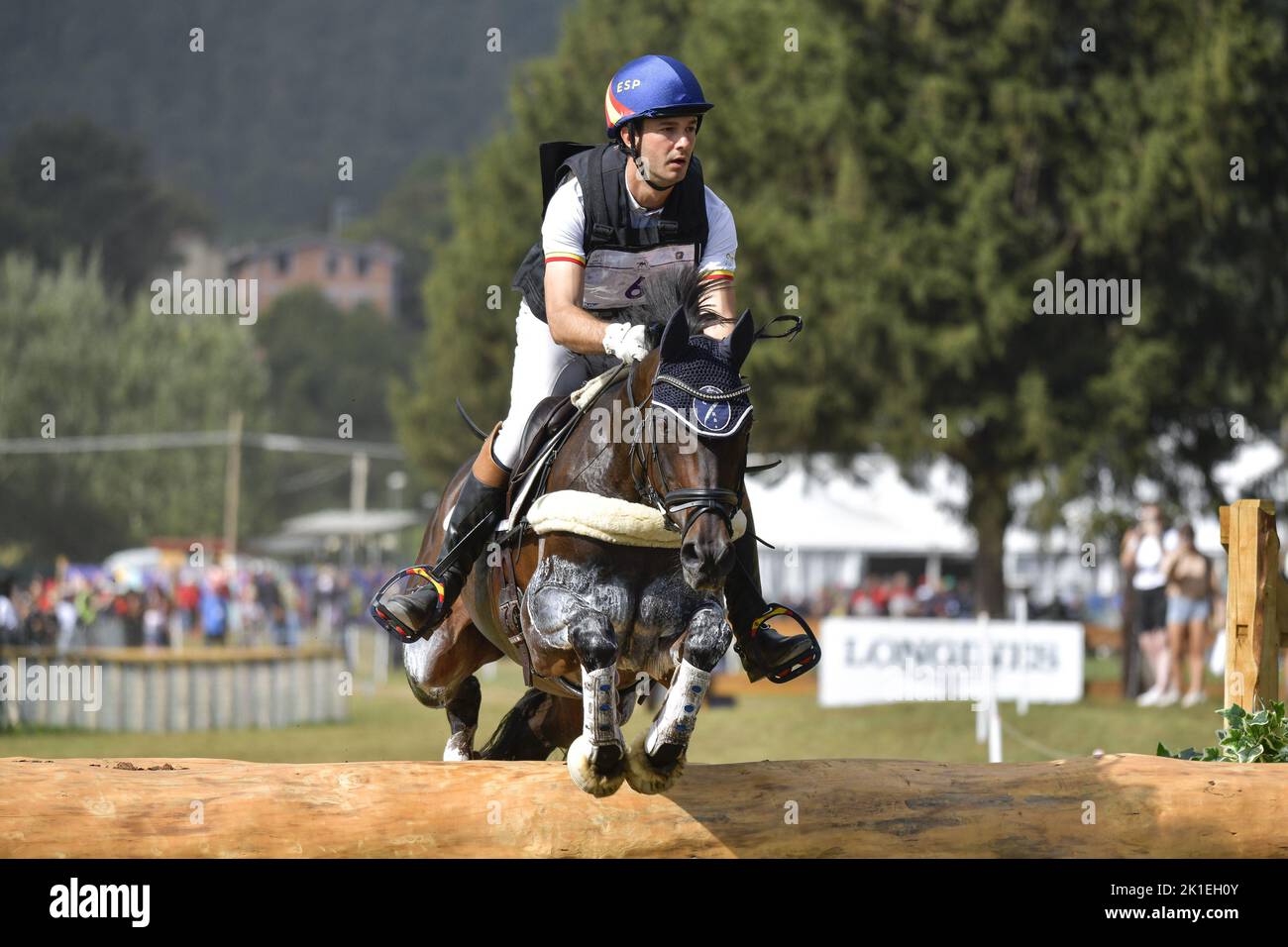 Esteban Benitez Valle (ESP) riding Milana 23 during the crosscountry course of the Equestrian