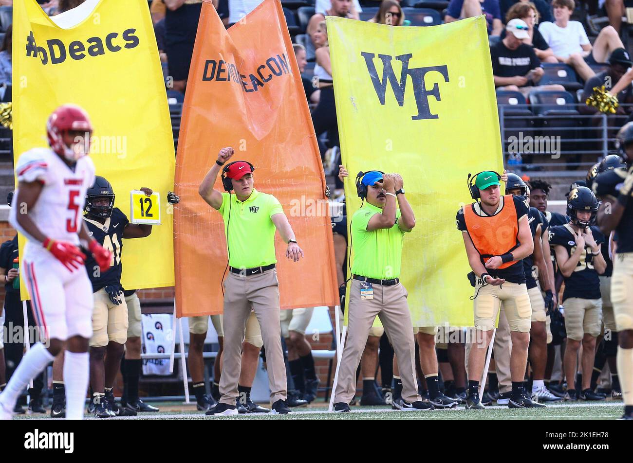 Truist Field, WinstonSalem, North Carolina. 17th Sep, 2022. NCAA