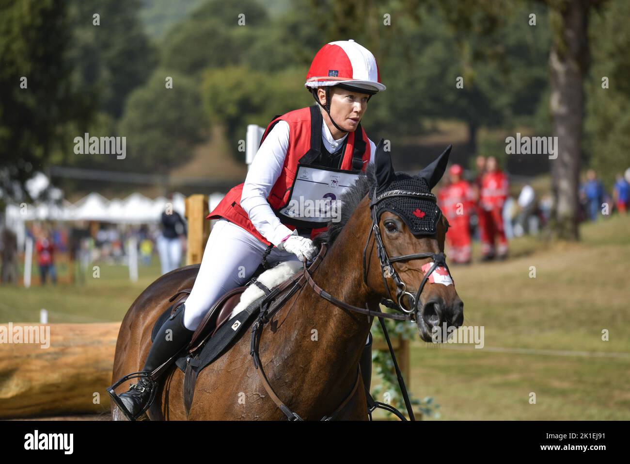 Hawley Awad (CAN) riding Jollybo during the crosscountry course of the