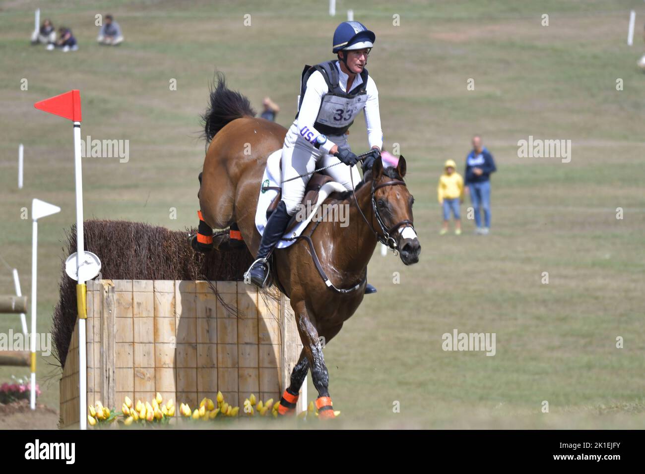 Lauren Nicholson (USA) riding Vermiculus during the crosscountry