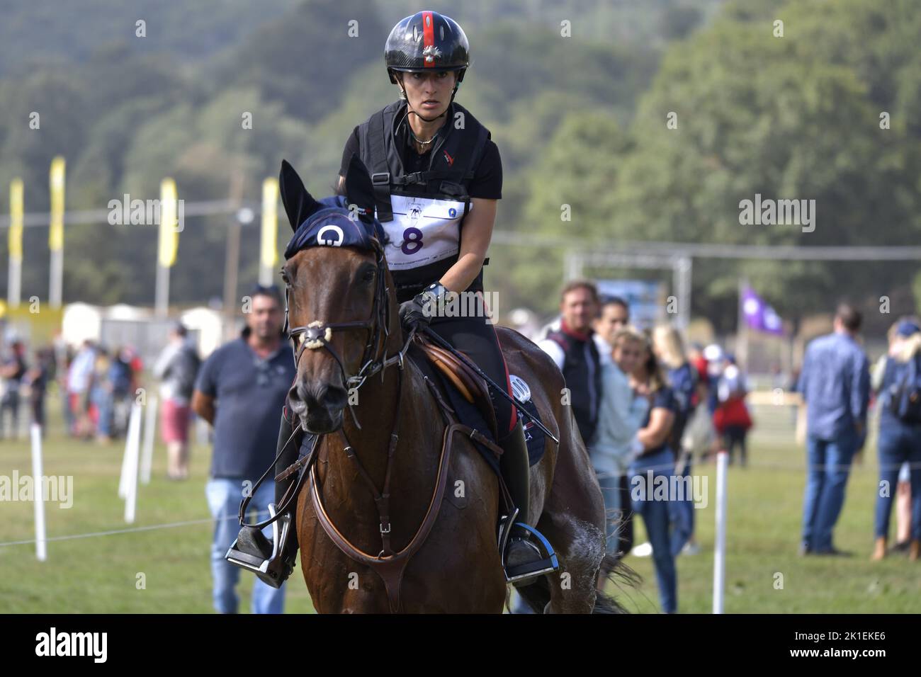 Arianna Schivo (ITA) riding Quefira de l'Ormeau during the crosscountry course of the