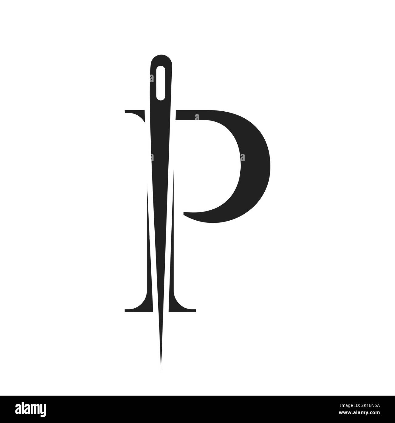Letter P Tailor Logo Needle and Thread Combination for Embroider