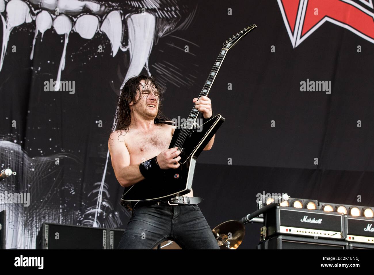 AIRBOURNE HELLFEST Festival, Clisson, FRANCE , 20/06/2015 Florent 'MrCrash' B. Stock Photo